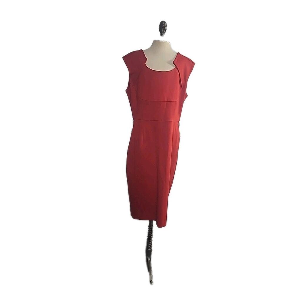 Brooks Brother Womens Size 8 Red Sleevless Cocktail Dress
